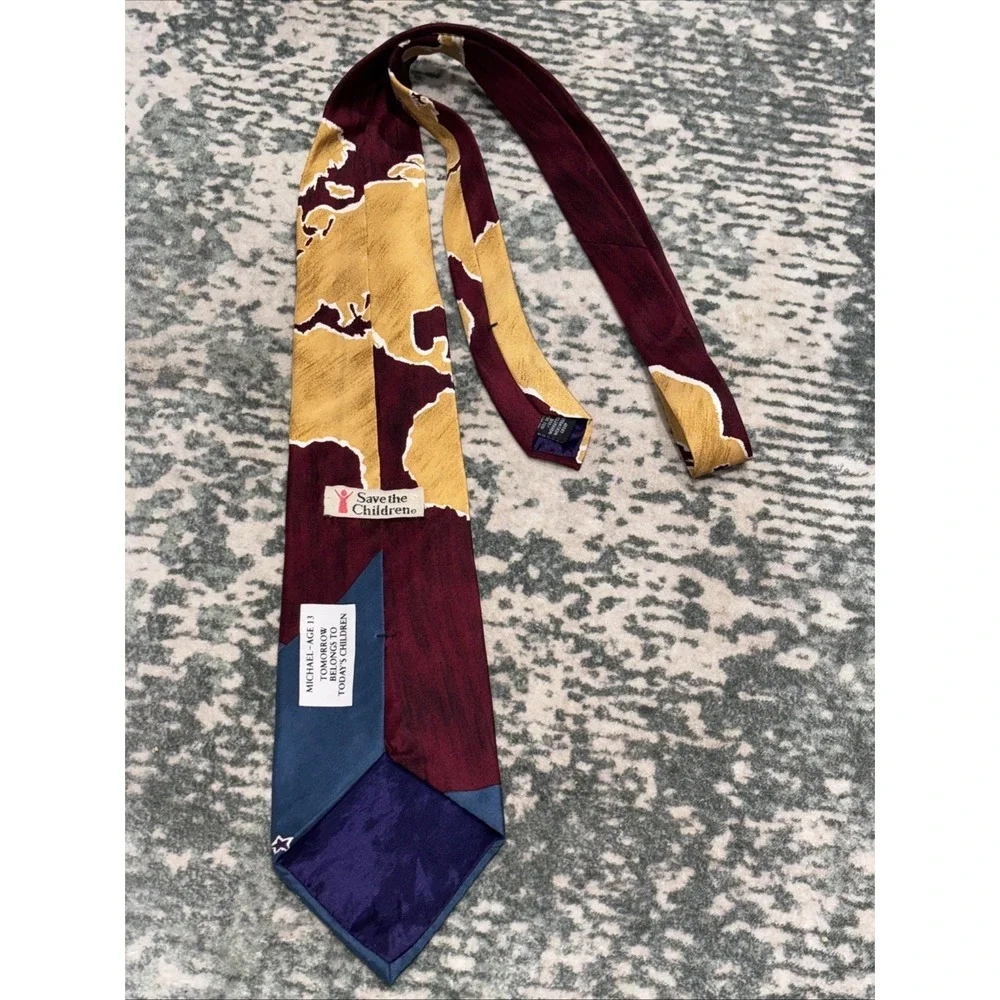 Vintage Save The Children Men's Necktie Tomorrow Belongs To Today's Children USA